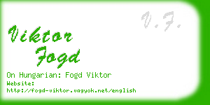 viktor fogd business card